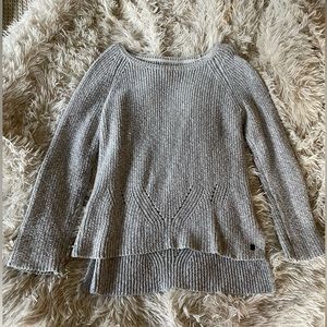 Heather grey high/low knit Hurley sweater size M